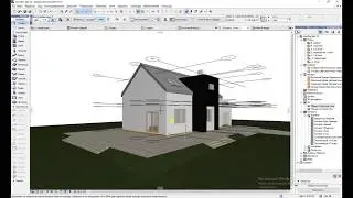 Перезалив звук. Часть 18. Правильное соединение кровли и стены в ArchiCad.