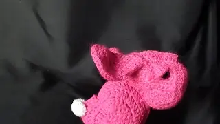 Вязаный зайка из сердечек Knitted Bunny Heart