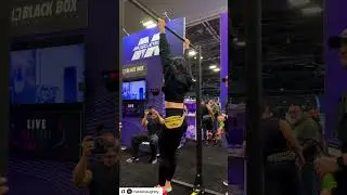 Natasha Aughey MUSCLETECH booth Arnold Sports Columbus 2023