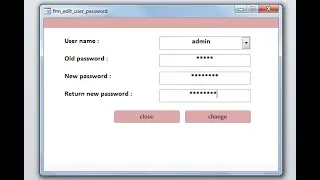 گۆڕینی پاسۆرد لە داتابەیسی ئەكسسدا - Change Password In MS Access