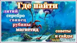 Где найти свинец, серебро, магнетид, литий, зуб сталкера, рубин.Subnautica 2019