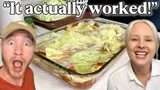 And it’s…HEALTHY 😱 Momma makes Cabbage Lasagna! 