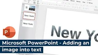 Microsoft PowerPoint - Adding an image into text