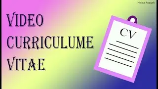 Video Curriculum Vitae (CV) 2019