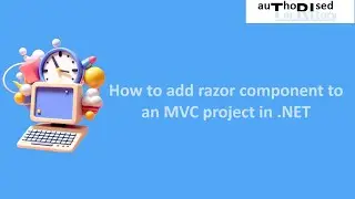 How to add razor component to an MVC project in .NET