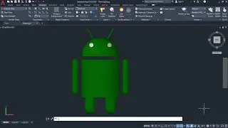 How to design a Android logo in 3D on AutoCAD | 3D design practice on AutoCAD