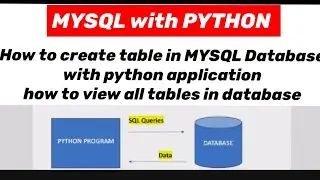 MYSQL with PYTHON: how to create a table in MYSQL Database with python application.