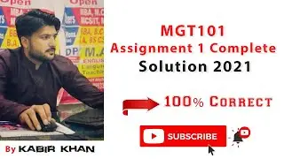 MGT101 Assignment 1 Solution 2020 || MGT101 Assignment 1 Solution  With Complete Detail