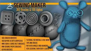Model a rag toy and detail it with Sewing Maker For ZBrush by Artistic Squad