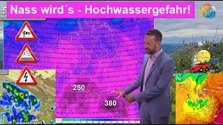 Nass wird´s mit Hochwassergefahr! Schauer, Gewitter, Regen-Tiefs. Wettervorhersage 16.-23.05.2024.