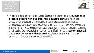 21/06/2023 - Controllo e monitoraggio esecuzione Accordi Quadro - Avv. L. Salomoni