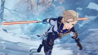 Imposter Albedo fight cutscene but I put lightsaber sounds over it