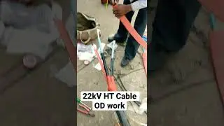 HT Cable Outdoor Type Joint Installation Work.