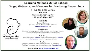 Learning Methods Out of School: Blogs, Webinars, and Courses for Practicing Researchers