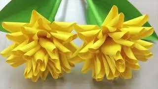🌼 Cómo Hacer Flores Amarillas de Papel o Cartulina 🌻