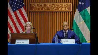Mayor Eric Adams Makes Public Safety-Related Announcement with NYPD Commissioner Tisch