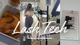 LASH TECH VLOG | GYM + GELX SUPPLIES + LASHING + MORE!