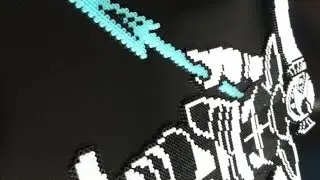 Undertale's Undyne Made Out of Perler Beads (Glow in the Dark)