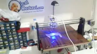 Lazer cnc ile kesim 2w  66elektronik / icat merkezi