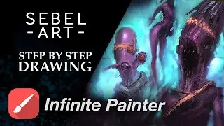 Infinite Painter - Monster creation process - mindless doodling on autopilot ;)