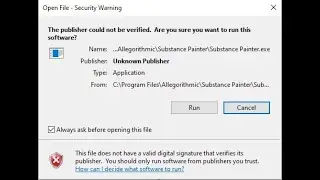 حل ظهور رسالة The Publisher Could Not Be Verified. Are You Sure You Want to Run This Software? 10