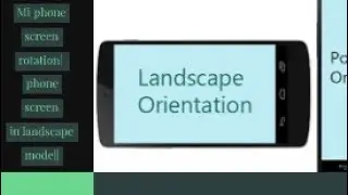 Mi phone screen rotation|| phone screen in landscape mode||