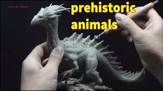 clay sculptures, ancient dinosaurs, carnivorous reptiles | Thân ích Official