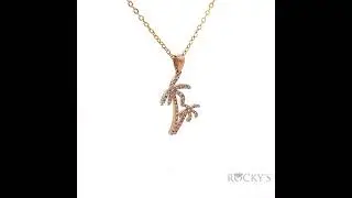 437-21-11y  14K Yellow Gold Palm Tree Pendant