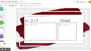 Lesson: Algebra: Subtraction Equations - Google Slides