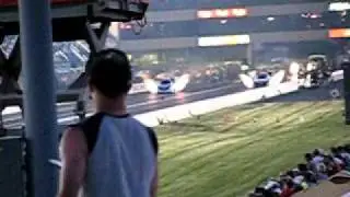 Top Fuel Funny Car seems as if it outruns it's own sound...AWESOME!!!!