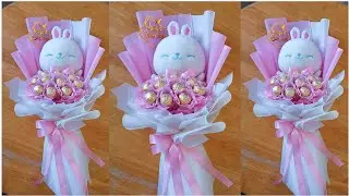 How to make ferrero bouquet with stuffed toys 