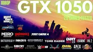 GTX 1050 4 GB 25 Games Performance Test | 1080p | MSI GF63