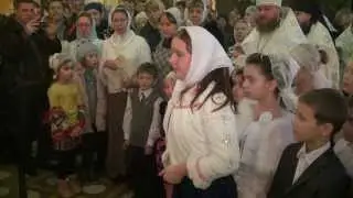 Воспитанники Воскресной школы поздравляют митрополита с Рождеством Христовым 07.01.2014