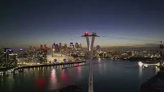 Drone stock content London Docklands & o2 Arena @ Dusk