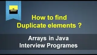 How to find duplicate elements in Array