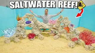 Adding a SALTWATER REEF To My 3000G SHARK POND!