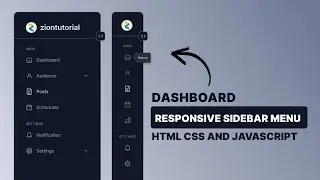 Responsive Sidebar Menu in HTML, CSS, & JavaScript - Beginner | Mini Project | Free Source Code