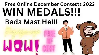 Free Online December Contests 2022 || Win Medals || Bada Mast He || 🥰🤩😍😁😃 @rajapriya4829