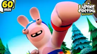 Super Lapin peut-il sauver le monde ? | Les Lapins Crétins Invasion🐰 | Nouvelle compilation 1H | HD