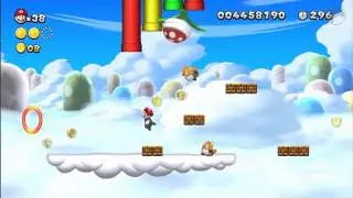 Meringue Clouds-1 Land Of Flying Blocks [New Super Mario Bros Wii U]