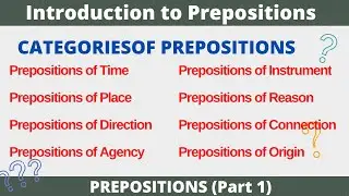 Categories of Prepositions in English Grammar