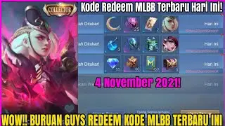 New 3 Codes Redeem MLBB Today 4 November 2021👍🏻!! Wow New Skin Collector Lesley!??😳