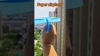 Throw a cool paper airplane that flies far and high for a long time #shorts #paperairplane #paper