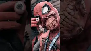 Zombie Spiderman points his eye in my direction 