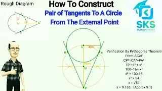 How to Construct || A Pair of Tangents to a circle || from the External Point|| Class 10 || SSC,CBSE