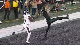 GARRETT WILSON INSANE ONE-HANDED CATCH OF THE YEAR?! 😤 | Jets vs Texans Week 9 | NFL 2024-25