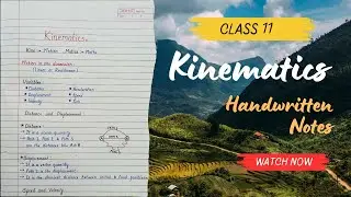 Kinematics Class 11 Notes | Physics | NEET | CBSE | HSC Board #neet #class11 #physics #aiims