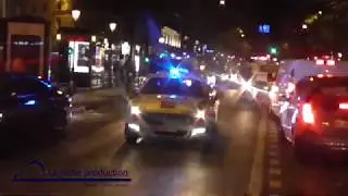 X6 POLICE alerte à la bombe / ambulance sur trottoir Paris