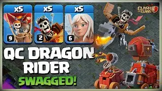 Th13 QC Dragon Rider Attack Strategy | Best Th13 Attack | Town hall 13 Qc Dragon Rider Army | coc