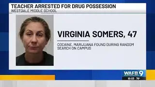 Middle school teacher arrested with cocaine, marijuana during random search